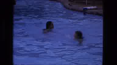 Fort Wayne Indiana (1976): Two Little Girls Playing And Laughing In The Swimming