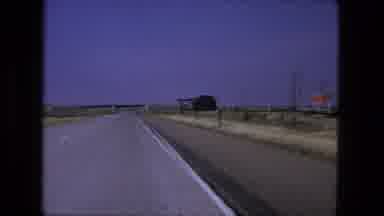 Fort Wayne Indiana (1976): Going On A Road Right Side Approaching To A Bridge