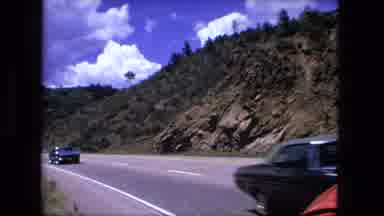 Fort Wayne Indiana (1976): A Two Lane Highway Scene With Several Cars Driving Up A