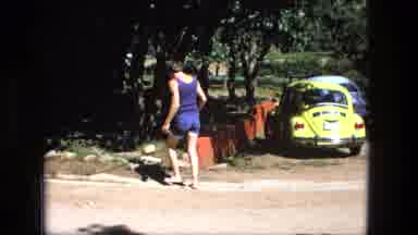 Fort Wayne Indiana (1976): Home Movie Of A Boy Sitting On Porch Steps While His