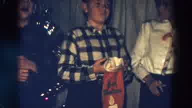 Diller Nebraska (1968): Boys Standing In Front Of A Christmas Tree Inside A Home