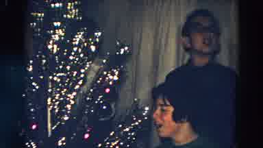 Diller Nebraska (1968): Boy Girl Man Singing Around A Tinsel Christmas Tree