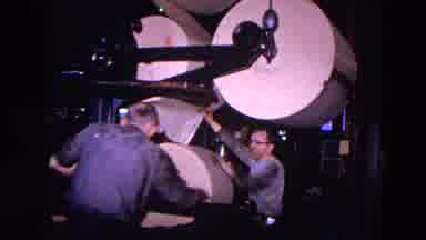 Trenton New Jersey (1967): Two Men Operate A Machine That Uses Large Rolls Of