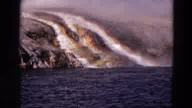Yellowstone Park Wyoming (1967): Water Trickles Down The Side Of A Active Volcano
