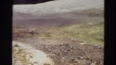 Yellowstone Park Wyoming (1967): Water Gushing In A Blue Sky And A River Full Of