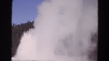Yellowstone Park Wyoming (1967): Geyser Erupting In The Beautiful National Park