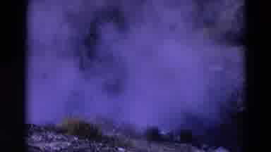 Yellowstone Park Wyoming (1967): Water Steaming And Splashing On Some Rocks And A