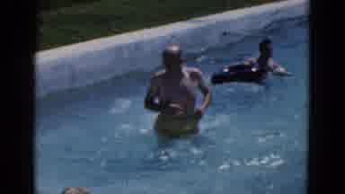 Albany Ney York (1968): Adults Of All Ages In The Pool Splashing Around In The