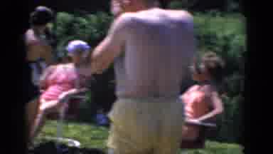 Albany Ney York (1968): One Male And Six Female Adults In Bathing Suits On Grass