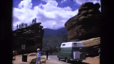 Fort Wayne Indiana (1976): Tourists On Side Of Road Looking At Rocks And Hiking