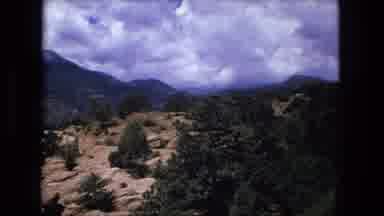 Fort Wayne Indiana (1976): Green Trees Blue Sky And Brown Hills On A Bright Sunny