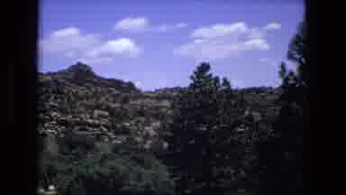 Fort Wayne Indiana (1976): Mountainous Forested Terrain And People Riding Horses