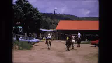 Fort Wayne Indiana (1976): People Riding Horses On A Ranch Out In The Country On A