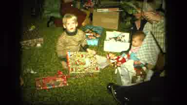 Fort Wayne Indiana (1976): Kids Opening Presents On Christmas