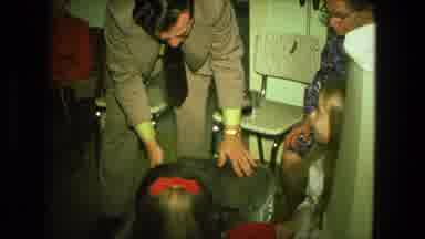 Fort Wayne Indiana (1976): Father Opening Gifts With Daughter While Grandmother Is