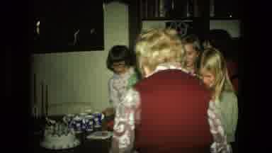 Fort Wayne Indiana (1976): People Enjoying Birthday Party Celebration And Man With
