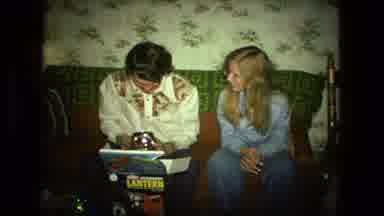 Fort Wayne Indiana (1976): 1970'S Or 1980'S Family Watching Sibling Unboxing