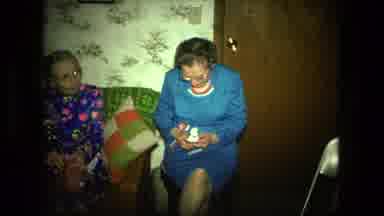 Fort Wayne Indiana (1976): Two Elderly Women Being Creative At House Party
