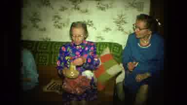 Fort Wayne Indiana (1976): A Family Of A Man A Young Lady And Two Grannies Talking
