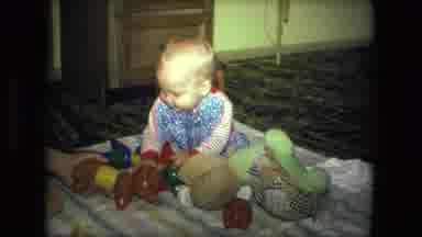 Fort Wayne Indiana (1976): Baby Gets His First New Toys Surrounded By Them He