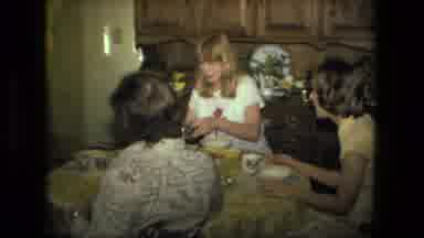 Fort Wayne Indiana (1976): People Gathered Around Dining Room Table To Eat Drink