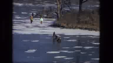 Fort Wayne Indiana (1976): People Walking On Ice In The Cold