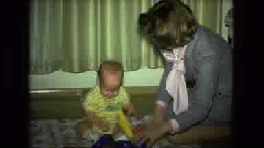 Fort Wayne Indiana (1976): Mother And Son Eating And Playing