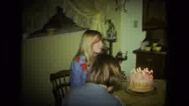 Fort Wayne Indiana (1976): Birthday Party For The Girl Blowing Out Candles Cake Is