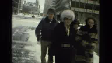 Drexel Hill Pennsylvania (1978): People Walking In Snow