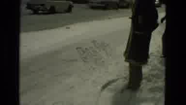 Drexel Hill Pennsylvania (1978): People Write Letters In The Snow Next To A Street