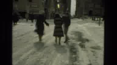 Drexel Hill Pennsylvania (1978): People Walk On The Snow Covered Streets Then Find