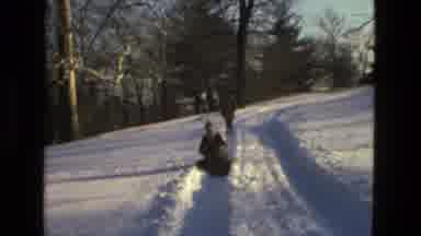 Drexel Hill Pennsylvania (1978): Children Play With Sledge In Outdoor Area Of