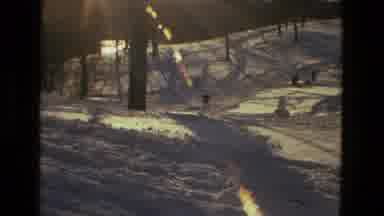 Drexel Hill Pennsylvania (1978): Person Skiing On A Bright Sunny Winter Day