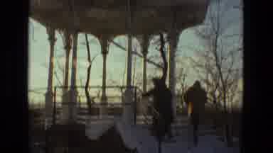 Drexel Hill Pennsylvania (1978): Two People And A Dog Walking Up The Stairs To A