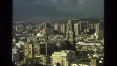 Granada Spain (1978): View Overlooking Older City With Large Religious Building At
