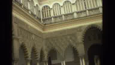 Seville Spain (1978): Panoramic Video Of Grand Arches In Architecture Of A