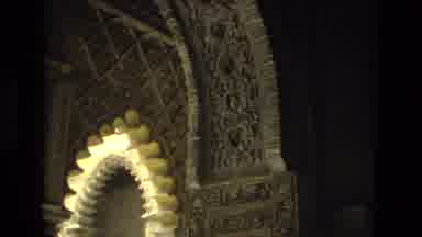 Seville Spain (1978): Cathedral-Like Archway With People Passing By In The Open