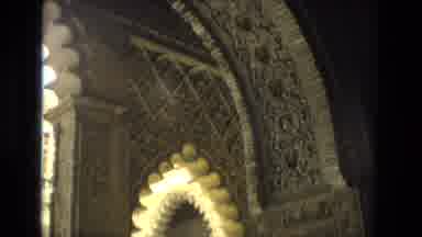 Seville Spain (1978): The Camera Spans The Ornate Inside And Columns Of An Old
