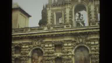 Seville Spain (1978): Beautiful Old European Architectural Building On A Bright