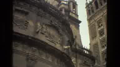 Seville Spain (1978): A Old Monumental Building Standing Tall In Center Of City