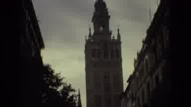 Madrid Spain (1978): A Tall Ancient Tower Overlooking The City
