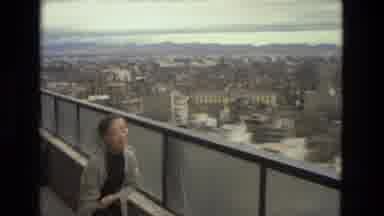 Barcelona Spain (1978): Girl Looking Off A Building Sight Seeing Across The City