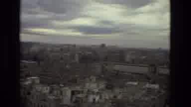 Barcelona Spain (1978): Image Of A Large Wall From A Distance In A Cloudy Day