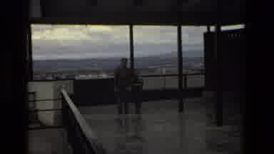 Barcelona Spain (1978): Couple Standing On Balcony Holding Hands Looking At City