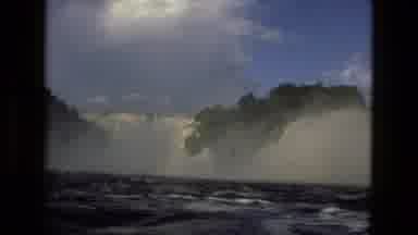 Manaus Brazil (1979): Tall Waterfalls And A Fast Flowing Wide River