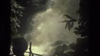 Manaus Brazil (1979): Waterfall Flowing Extremely Fast People Amazed Of The Fast