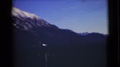 Alaska (1946): Large Mountain Landscape With Snow Covering Peak And Telephone