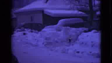 Alaska (1946): A Street Filled With Homes With Lots Of Snow About One Feet Deep