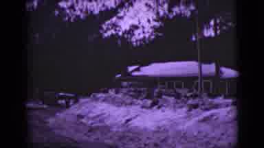 Alaska (1946): A Snowy Day People Going Into A Snow Covered House
