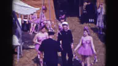 Ringling Brothers Sarasota Florida (1948): Men And Women In Various Costumes Walk